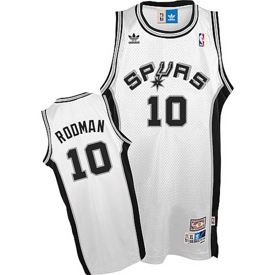 Camiseta Rodman #10 San Antonio Spurs Blanco - Haga un click en la imagen para cerrar
